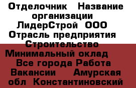 Отделочник › Название организации ­ ЛидерСтрой, ООО › Отрасль предприятия ­ Строительство › Минимальный оклад ­ 1 - Все города Работа » Вакансии   . Амурская обл.,Константиновский р-н